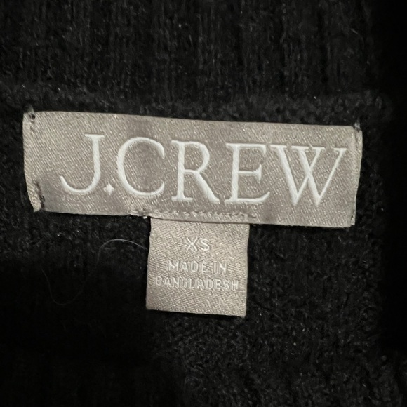 J. Crew ribbed mock neck sweater in supersoft yarn black women’s size XS. - Picture 7 of 10